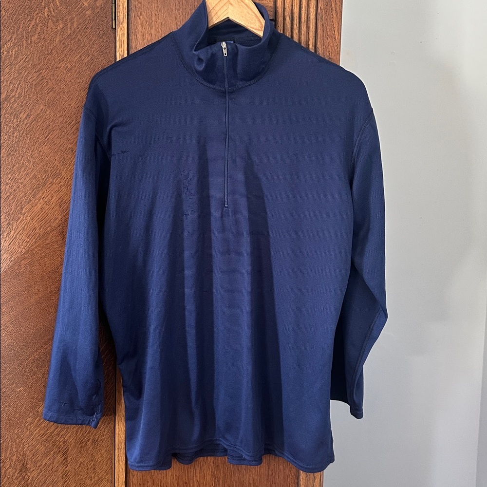 Men’s Patagonia Capilene Quarter Zip Size Large Blue Hiking Outdoor